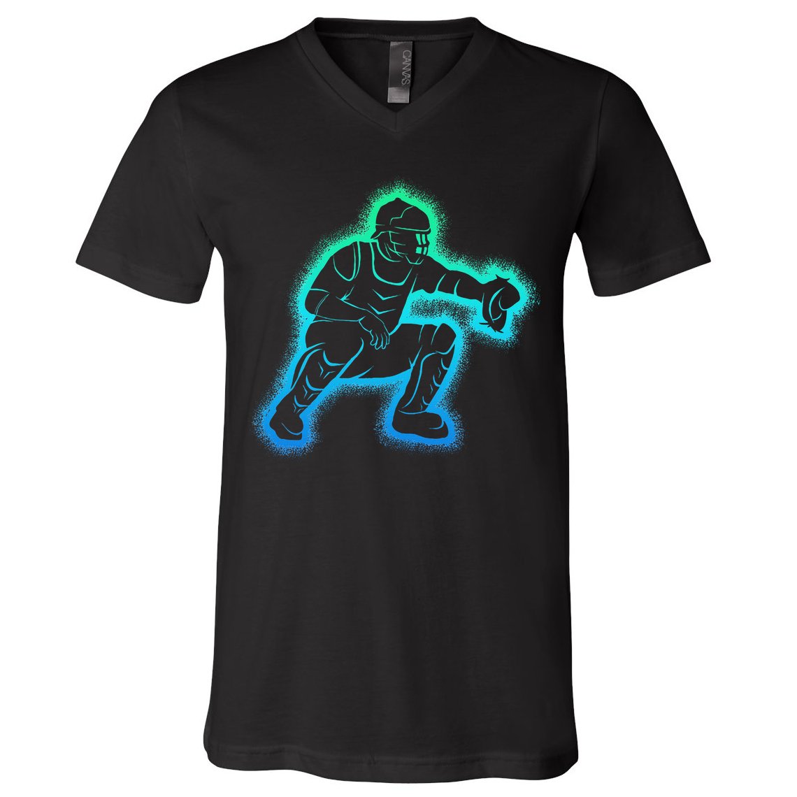 Baseball Catcher V-Neck T-Shirt