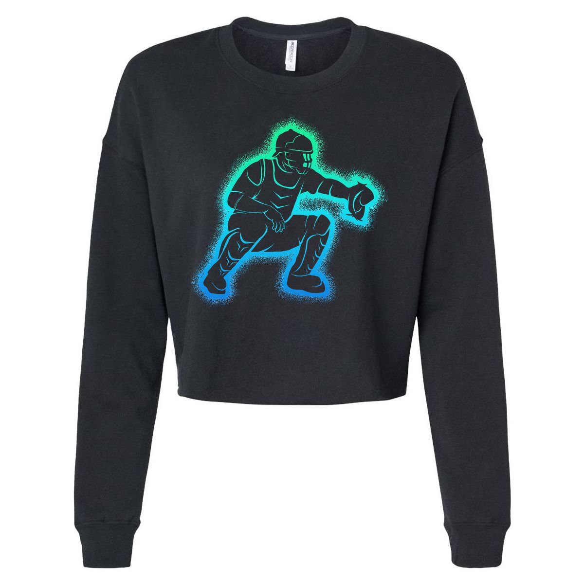 Baseball Catcher Cropped Pullover Crew