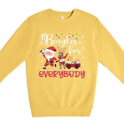 Beagle Christmas Beagles For Everybody Beagle Xmas Gift Premium Crewneck Sweatshirt