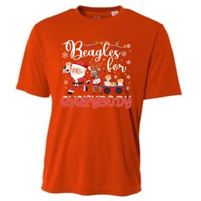 Beagle Christmas Beagles For Everybody Beagle Xmas Gift Cooling Performance Crew T-Shirt