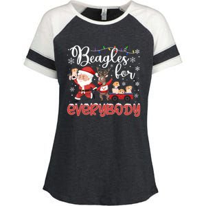 Beagle Christmas Beagles For Everybody Beagle Xmas Gift Enza Ladies Jersey Colorblock Tee