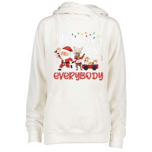 Beagle Christmas Beagles For Everybody Beagle Xmas Gift Womens Funnel Neck Pullover Hood