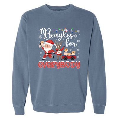 Beagle Christmas Beagles For Everybody Beagle Xmas Gift Garment-Dyed Sweatshirt