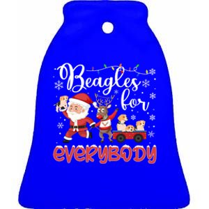 Beagle Christmas Beagles For Everybody Beagle Xmas Gift Ceramic Bell Ornament