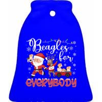 Beagle Christmas Beagles For Everybody Beagle Xmas Gift Ceramic Bell Ornament