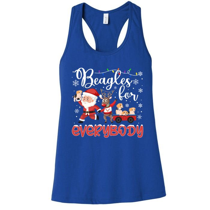 Beagle Christmas Beagles For Everybody Beagle Xmas Gift Women's Racerback Tank