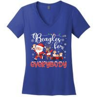 Beagle Christmas Beagles For Everybody Beagle Xmas Gift Women's V-Neck T-Shirt