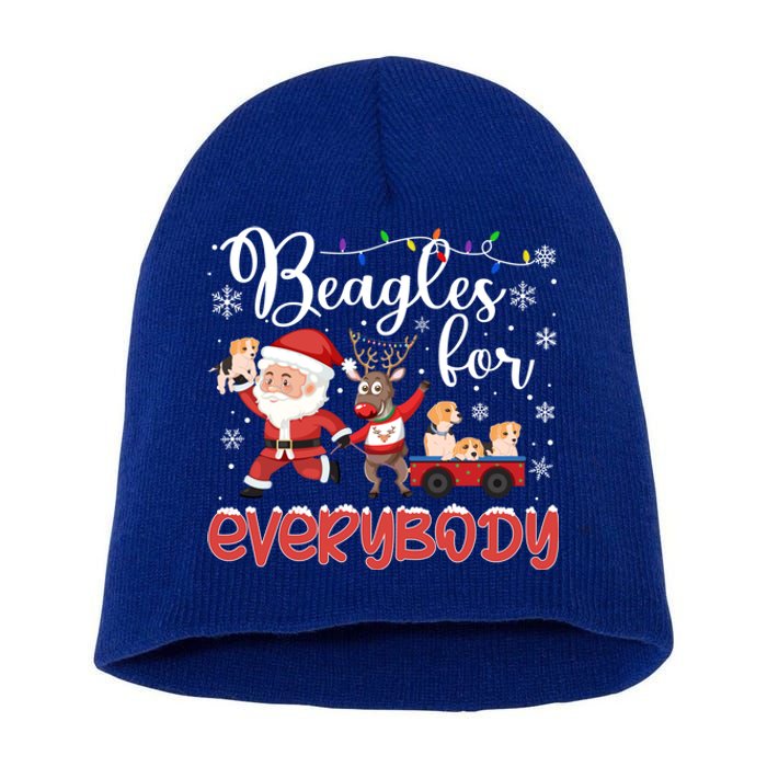 Beagle Christmas Beagles For Everybody Beagle Xmas Gift Short Acrylic Beanie