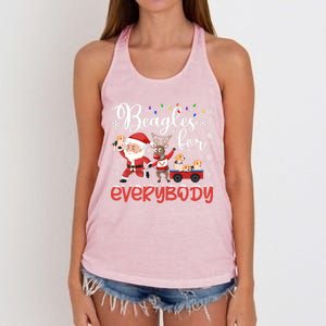 Beagle Christmas Beagles For Everybody Beagle Xmas Gift Women's Knotted Racerback Tank