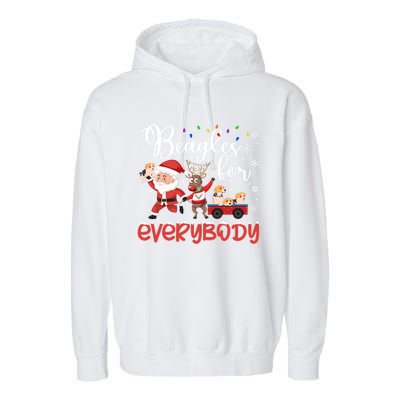 Beagle Christmas Beagles For Everybody Beagle Xmas Gift Garment-Dyed Fleece Hoodie