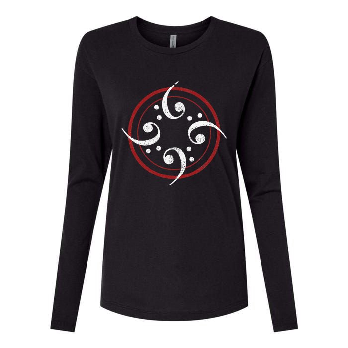 Bass Clef Bass Guitar Player Bassist Shirt Gift Womens Cotton Relaxed Long Sleeve T-Shirt