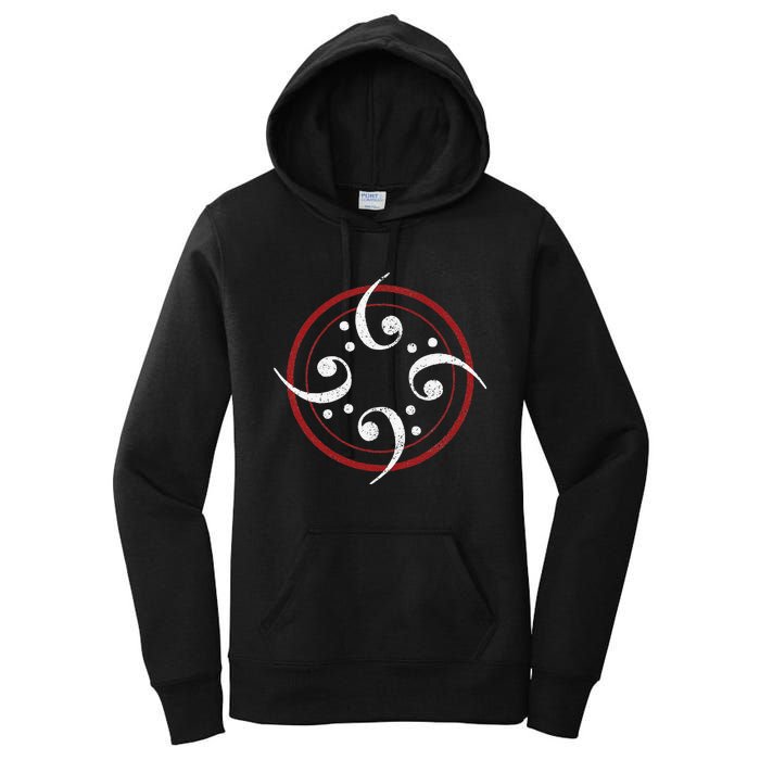 Bass Clef Bass Guitar Player Bassist Shirt Gift Women's Pullover Hoodie