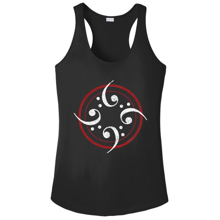 Bass Clef Bass Guitar Player Bassist Shirt Gift Ladies PosiCharge Competitor Racerback Tank