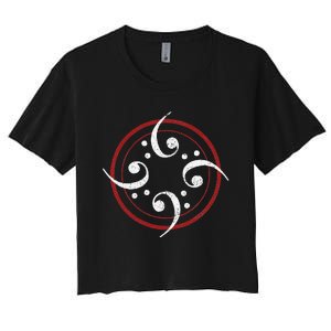 Bass Clef Bass Guitar Player Bassist Shirt Gift Women's Crop Top Tee