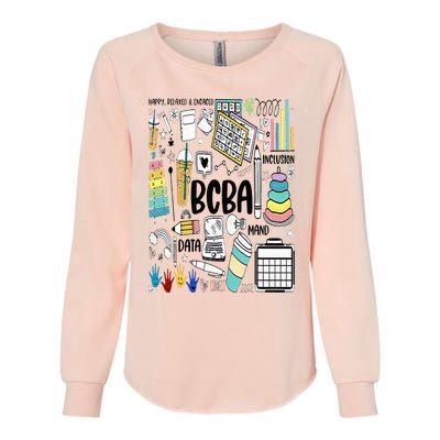 Board Certified Behavior Analyst BCBA Symbols ABA Therapist Womens California Wash Sweatshirt