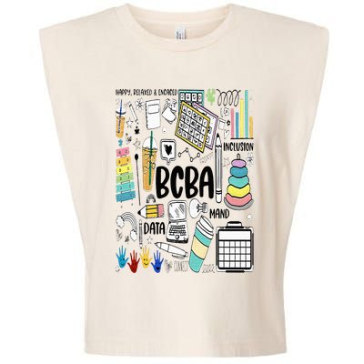 Board Certified Behavior Analyst BCBA Symbols ABA Therapist Garment-Dyed Women's Muscle Tee