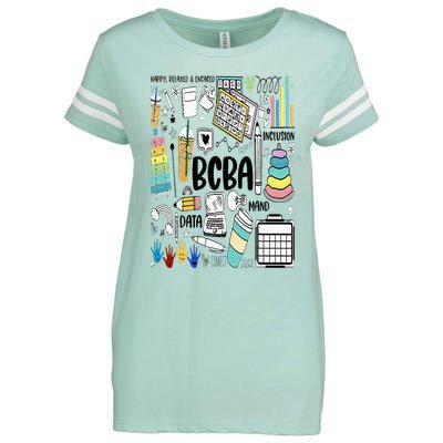 Board Certified Behavior Analyst BCBA Symbols ABA Therapist Enza Ladies Jersey Football T-Shirt