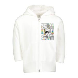 Board Certified Behavior Analyst BCBA Symbols ABA Therapist Toddler Zip Fleece Hoodie