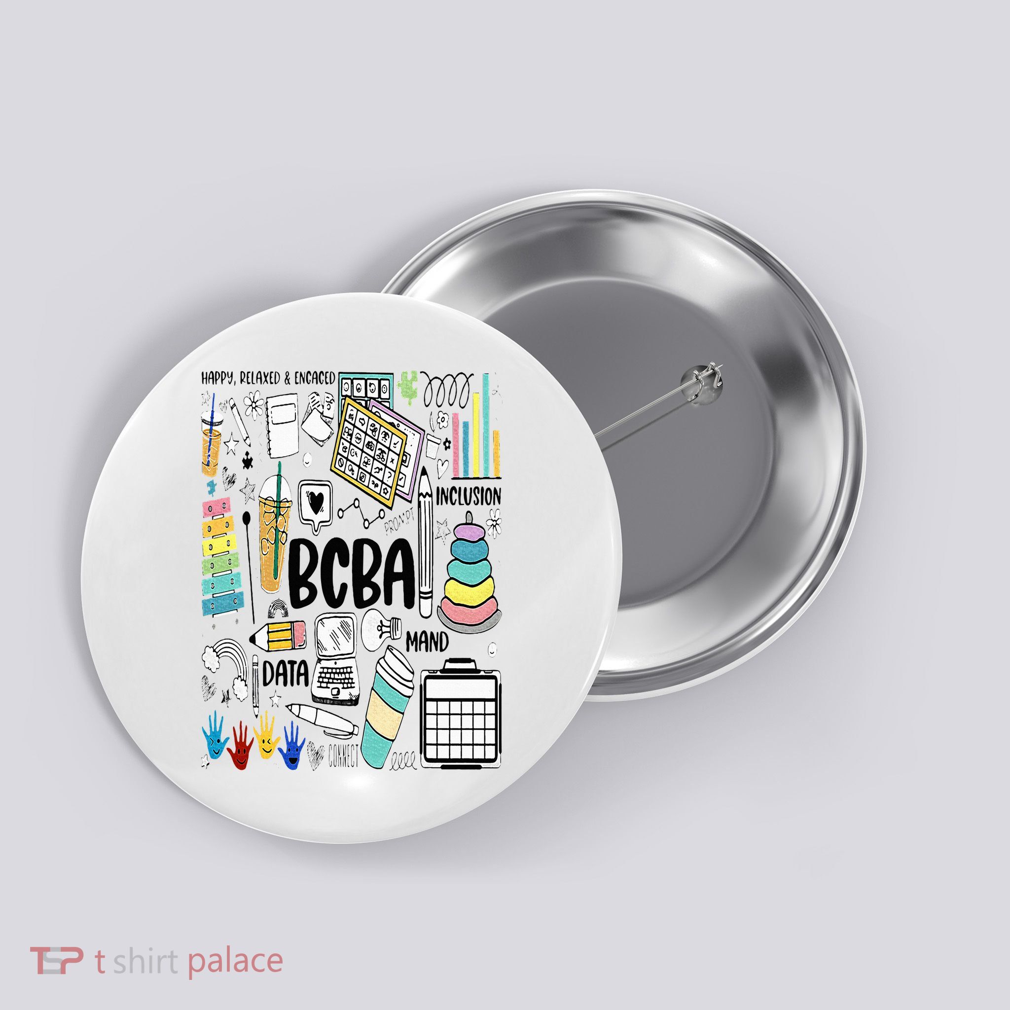Board Certified Behavior Analyst BCBA Symbols ABA Therapist Button