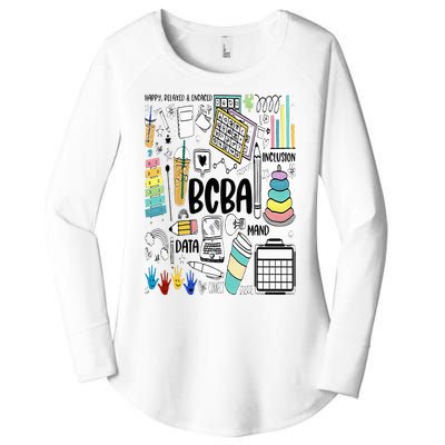 Board Certified Behavior Analyst BCBA Symbols ABA Therapist Women's Perfect Tri Tunic Long Sleeve Shirt