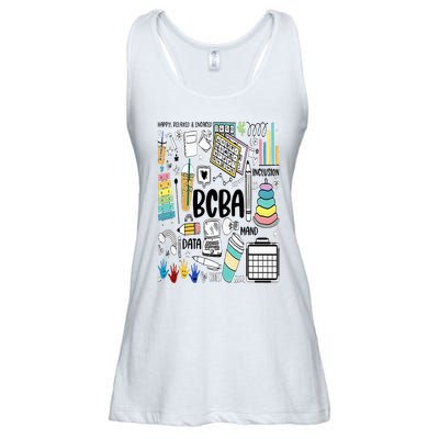 Board Certified Behavior Analyst BCBA Symbols ABA Therapist Ladies Essential Flowy Tank