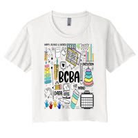 Board Certified Behavior Analyst BCBA Symbols ABA Therapist Women's Crop Top Tee