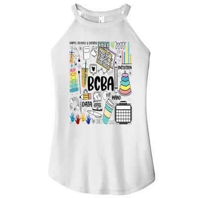 Board Certified Behavior Analyst BCBA Symbols ABA Therapist Women's Perfect Tri Rocker Tank