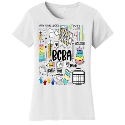 Board Certified Behavior Analyst BCBA Symbols ABA Therapist Women's T-Shirt