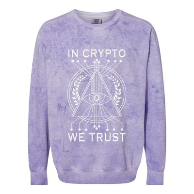 Bitcoins Cryptocurrency Bitcoin In Crypto We Trust Colorblast Crewneck Sweatshirt