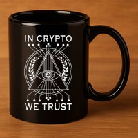Bitcoins Cryptocurrency Bitcoin In Crypto We Trust 11oz C Handle Ceramic Mug
