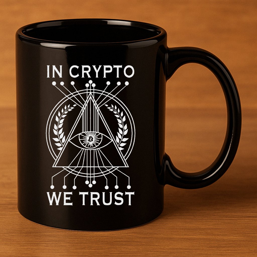 Bitcoins Cryptocurrency Bitcoin In Crypto We Trust 11oz C Handle Ceramic Mug