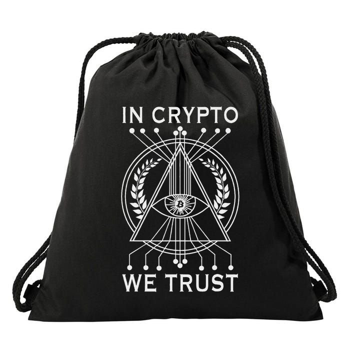 Bitcoins Cryptocurrency Bitcoin In Crypto We Trust Drawstring Bag