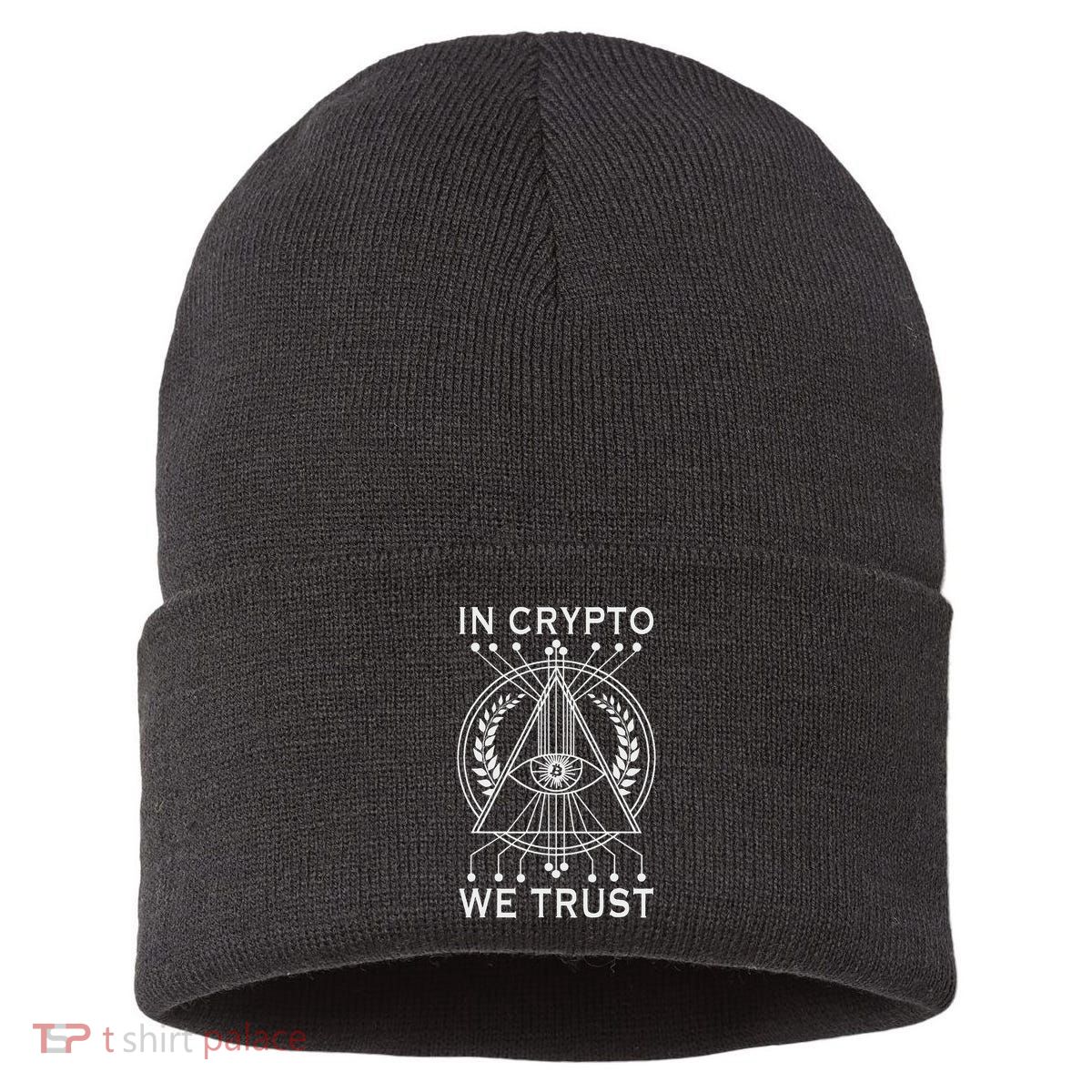 Bitcoins Cryptocurrency Bitcoin In Crypto We Trust Sustainable Knit Beanie