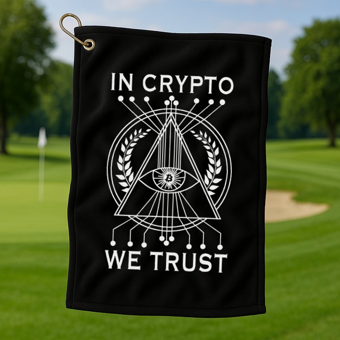 Bitcoins Cryptocurrency Bitcoin In Crypto We Trust Golf Towel