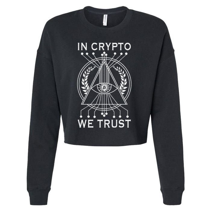 Bitcoins Cryptocurrency Bitcoin In Crypto We Trust Cropped Pullover Crew