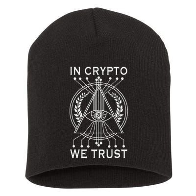 Bitcoins Cryptocurrency Bitcoin In Crypto We Trust Short Acrylic Beanie