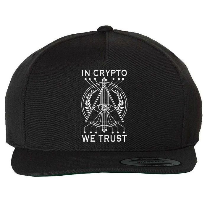 Bitcoins Cryptocurrency Bitcoin In Crypto We Trust Wool Snapback Cap