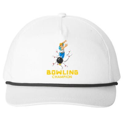 Bowling Champion Snapback Five-Panel Rope Hat