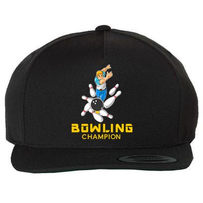 Bowling Champion Wool Snapback Cap