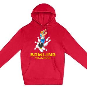 Bowling Champion Premium Pullover Hoodie