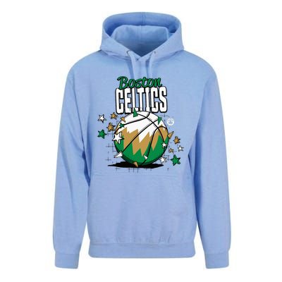 Boston Celtic Basketball Doodle Stars Unisex Surf Hoodie