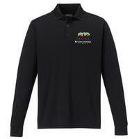 Breckenridge Colorado Bear Mountains Trees Performance Long Sleeve Polo