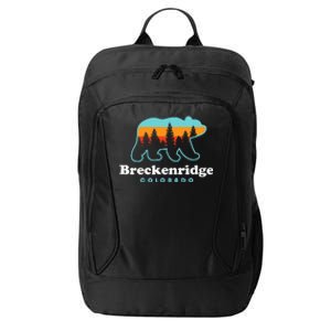 Breckenridge Colorado Bear Mountains Trees City Backpack