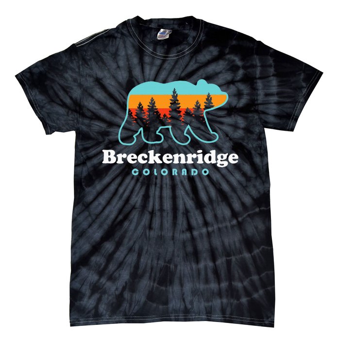 Breckenridge Colorado Bear Mountains Trees Tie-Dye T-Shirt