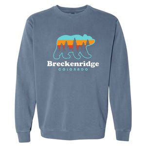 Breckenridge Colorado Bear Mountains Trees Garment-Dyed Sweatshirt