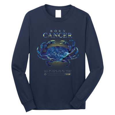 Born Cancer Long Sleeve Shirt