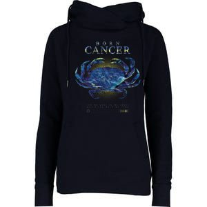 Born Cancer Womens Funnel Neck Pullover Hood