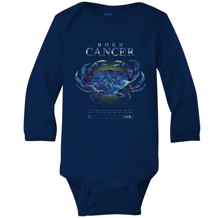 Born Cancer Baby Long Sleeve Bodysuit