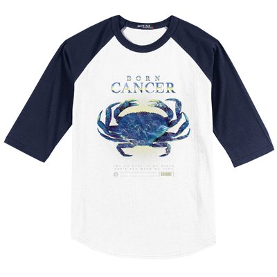 Born Cancer Baseball Sleeve Shirt