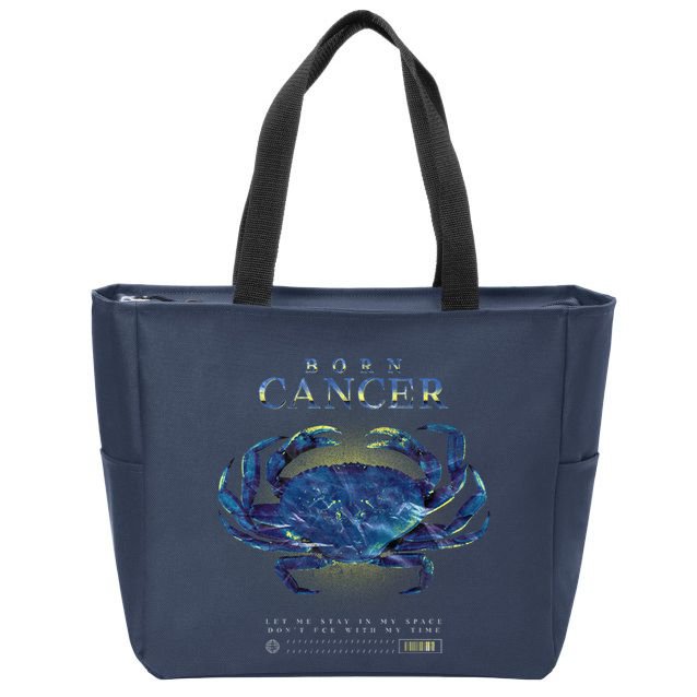 Born Cancer Zip Tote Bag